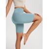 imageODODOS High Waist Workout Shorts for Women Tummy Control Workout Gym Athletic Biker Shorts6quot8quot InseamChambray