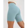 imageODODOS High Waist Workout Shorts for Women Tummy Control Workout Gym Athletic Biker Shorts6quot8quot InseamChambray