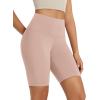 imageODODOS High Waist Workout Shorts for Women Tummy Control Workout Gym Athletic Biker Shorts6quot8quot InseamDusty Pink