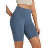 imageODODOS High Waist Workout Shorts for Women Tummy Control Workout Gym Athletic Biker Shorts6quot8quot InseamInk Blue