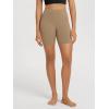 imageODODOS High Waist Workout Shorts for Women Tummy Control Workout Gym Athletic Biker Shorts6quot8quot InseamLight Brown