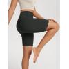 imageODODOS High Waist Workout Shorts for Women Tummy Control Workout Gym Athletic Biker Shorts6quot8quot InseamOnyx Black Grey