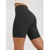 imageODODOS High Waist Workout Shorts for Women Tummy Control Workout Gym Athletic Biker Shorts6quot8quot InseamOnyx Black Grey