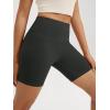 imageODODOS High Waist Workout Shorts for Women Tummy Control Workout Gym Athletic Biker Shorts6quot8quot InseamOnyx Black Grey
