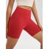 imageODODOS High Waist Workout Shorts for Women Tummy Control Workout Gym Athletic Biker Shorts6quot8quot InseamRed