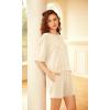 imageODODOS Modal Soft Short Sleeve TShirts for Women Oversized Crew Neck Tee Relaxed Pullover TopsButter Cream