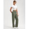 imageODODOS Womens Modal Soft Classic Pants Mid Rise PullOn Lounge Casual Work Pants with Pockets 27quot  29quot  31quot InseamDark Sage