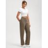 imageODODOS Womens Modal Soft Classic Pants Mid Rise PullOn Lounge Casual Work Pants with Pockets 27quot  29quot  31quot InseamEspresso