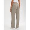imageODODOS Womens Modal Soft Classic Pants Mid Rise PullOn Lounge Casual Work Pants with Pockets 27quot  29quot  31quot InseamKhaki