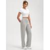 imageODODOS Womens Modal Soft Classic Pants Mid Rise PullOn Lounge Casual Work Pants with Pockets 27quot  29quot  31quot InseamLight Gray