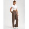 imageODODOS Womens Modal Soft Classic Pants Mid Rise PullOn Lounge Casual Work Pants with Pockets 27quot  29quot  31quot InseamNutria