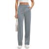 imageODODOS Womens Modal Soft Classic Pants Mid Rise PullOn Lounge Casual Work Pants with Pockets 27quot  29quot  31quot InseamGrey Blue