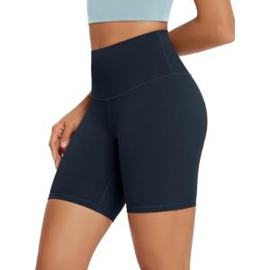 imageODODOS High Waist Workout Shorts for Women Tummy Control Workout Gym Athletic Biker Shorts6quot8quot InseamDeep Navy