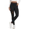 imageODODOS Womens Fleece Lined Leggings with Pockets Thermal Warm Winter Tights  25quot  28quot High Waisted Thick Yoga PantsBlack