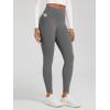 imageODODOS Womens Fleece Lined Leggings with Pockets Thermal Warm Winter Tights  25quot  28quot High Waisted Thick Yoga PantsCharcoal