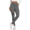 imageODODOS Womens Fleece Lined Leggings with Pockets Thermal Warm Winter Tights  25quot  28quot High Waisted Thick Yoga PantsCharcoal