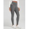 imageODODOS Womens Fleece Lined Leggings with Pockets Thermal Warm Winter Tights  25quot  28quot High Waisted Thick Yoga PantsCharcoal