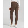 imageODODOS Womens Fleece Lined Leggings with Pockets Thermal Warm Winter Tights  25quot  28quot High Waisted Thick Yoga PantsDark Brown