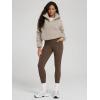 imageODODOS Womens Fleece Lined Leggings with Pockets Thermal Warm Winter Tights  25quot  28quot High Waisted Thick Yoga PantsDark Brown