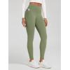 imageODODOS Womens Fleece Lined Leggings with Pockets Thermal Warm Winter Tights  25quot  28quot High Waisted Thick Yoga PantsDark Olive