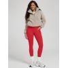 imageODODOS Womens Fleece Lined Leggings with Pockets Thermal Warm Winter Tights  25quot  28quot High Waisted Thick Yoga PantsRed
