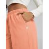 imageODODOS Womens Brushed Fleece Jogger Sweatpants  Cozy Warm Adjustable HighRise Relaxed Lounge Pants with PocketsCoral Heather