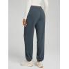 imageODODOS Womens Brushed Fleece Jogger Sweatpants  Cozy Warm Adjustable HighRise Relaxed Lounge Pants with PocketsDark Blue Heather