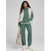 imageODODOS Womens Brushed Fleece Jogger Sweatpants  Cozy Warm Adjustable HighRise Relaxed Lounge Pants with PocketsTeal Green Heather