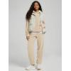 imageODODOS Womens Brushed Fleece Oversized Hoodie  Cozy Warm Long Sleeve Pullover Sweatshirt with Kangaroo PocketBeige Heather