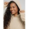 imageODODOS Womens Brushed Fleece Oversized Hoodie  Cozy Warm Long Sleeve Pullover Sweatshirt with Kangaroo PocketBeige Heather