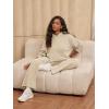imageODODOS Womens Brushed Fleece Oversized Hoodie  Cozy Warm Long Sleeve Pullover Sweatshirt with Kangaroo PocketBeige Heather