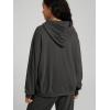 imageODODOS Womens Brushed Fleece Oversized Hoodie  Cozy Warm Long Sleeve Pullover Sweatshirt with Kangaroo PocketCharcoal Heather