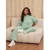imageODODOS Womens Brushed Fleece Oversized Hoodie  Cozy Warm Long Sleeve Pullover Sweatshirt with Kangaroo PocketMint Green Heather