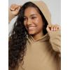 imageODODOS Womens Brushed Fleece Oversized Hoodie  Cozy Warm Long Sleeve Pullover Sweatshirt with Kangaroo PocketSand Heather