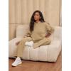 imageODODOS Womens Brushed Fleece Oversized Hoodie  Cozy Warm Long Sleeve Pullover Sweatshirt with Kangaroo PocketSand Heather