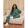 imageODODOS Womens Brushed Fleece Oversized Hoodie  Cozy Warm Long Sleeve Pullover Sweatshirt with Kangaroo PocketTeal Green Heather