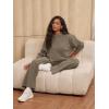 imageODODOS Womens Brushed Fleece Oversized Hoodie  Cozy Warm Long Sleeve Pullover Sweatshirt with Kangaroo PocketWood Brown Heather