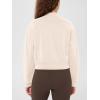 imageODODOS Modal Soft FullZip Bomber Jacket for Women Long Sleeve Casual Fall Outfit Crop Top with PocketsBeige