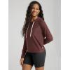 imageODODOS Womens Essential Hoodie  Ultra Soft Stratum Tech Pullover UPF 50 Moisture Wicking Long Sleeve TopJava Heather
