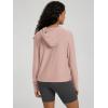 imageODODOS Womens Essential Hoodie  Ultra Soft Stratum Tech Pullover UPF 50 Moisture Wicking Long Sleeve TopRose Pink Heather