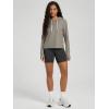 imageODODOS Womens Essential Hoodie  Ultra Soft Stratum Tech Pullover UPF 50 Moisture Wicking Long Sleeve TopWarm Grey Heather