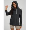 imageODODOS Womens Oversized Hoodie  Ultra Soft Stratum Tech Pullover UPF 50 Long Sleeve Tops with Kangaroo PocketBlack Heather