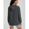 imageODODOS Womens Oversized Hoodie  Ultra Soft Stratum Tech Pullover UPF 50 Long Sleeve Tops with Kangaroo PocketCharcoal Heather