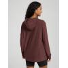 imageODODOS Womens Oversized Hoodie  Ultra Soft Stratum Tech Pullover UPF 50 Long Sleeve Tops with Kangaroo PocketJava Heather