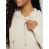 imageODODOS Womens Oversized Hoodie  Ultra Soft Stratum Tech Pullover UPF 50 Long Sleeve Tops with Kangaroo PocketMilkweed Heather