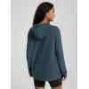 imageODODOS Womens Oversized Hoodie  Ultra Soft Stratum Tech Pullover UPF 50 Long Sleeve Tops with Kangaroo PocketNavy Heather