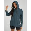 imageODODOS Womens Oversized Hoodie  Ultra Soft Stratum Tech Pullover UPF 50 Long Sleeve Tops with Kangaroo PocketNavy Heather
