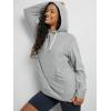 imageODODOS Womens Oversized Hoodie  Ultra Soft Stratum Tech Pullover UPF 50 Long Sleeve Tops with Kangaroo PocketPale Grey Heather