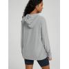 imageODODOS Womens Oversized Hoodie  Ultra Soft Stratum Tech Pullover UPF 50 Long Sleeve Tops with Kangaroo PocketPale Grey Heather