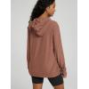 imageODODOS Womens Oversized Hoodie  Ultra Soft Stratum Tech Pullover UPF 50 Long Sleeve Tops with Kangaroo PocketTamarind Heather